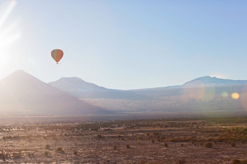Ballonvlucht over de Atacamawoestijn in Chili